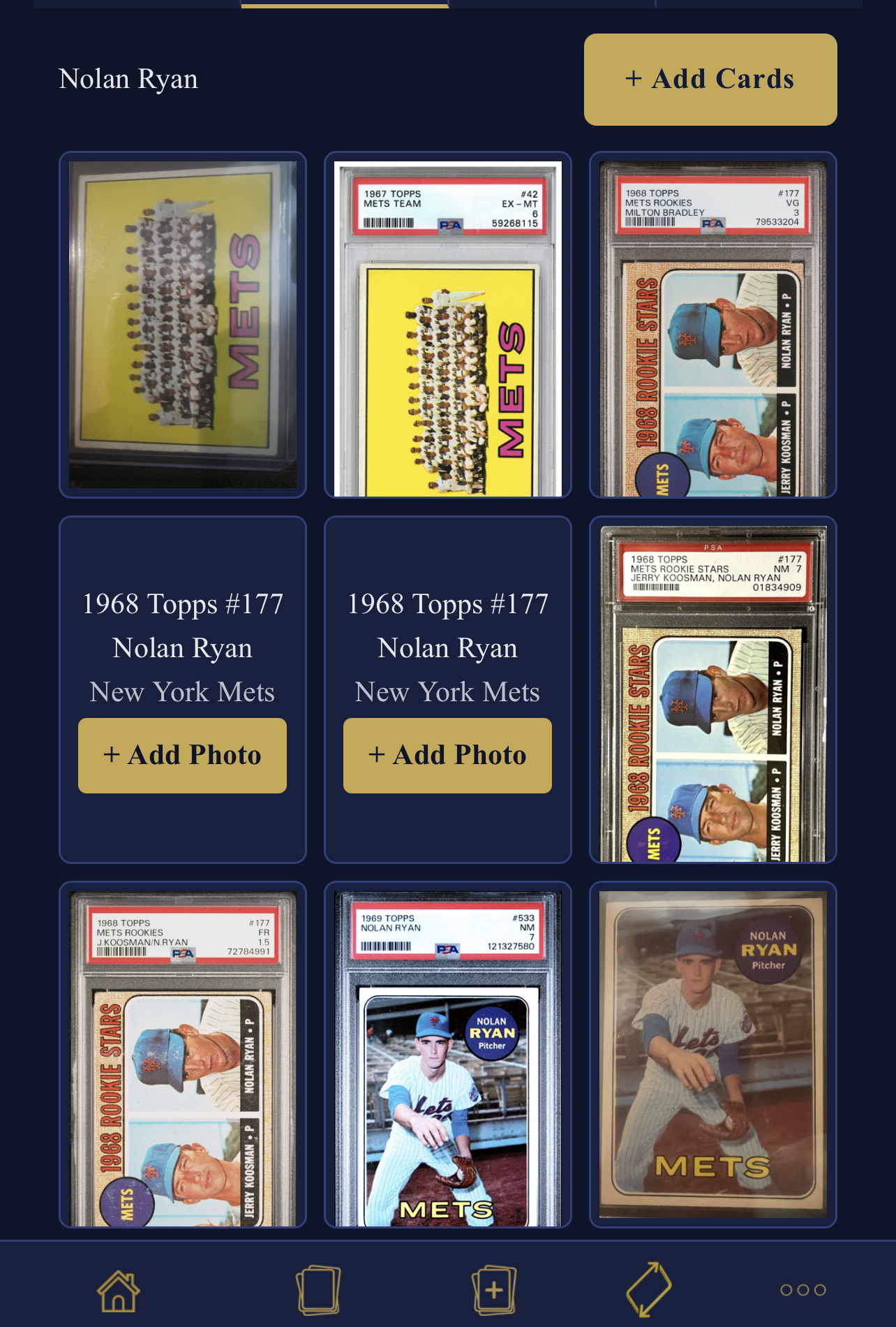 Real ColLock binder full of Nolan Ryan cards